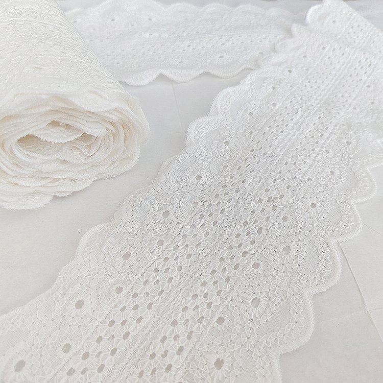Elegant Lace Flower Guipure Lace Trim Milk Silk Lace Ribbon for Children's Dress Sewing