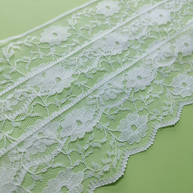 Hot Sale French Border Lace Trimming Inelastic Knitted Nylon Lace Edge