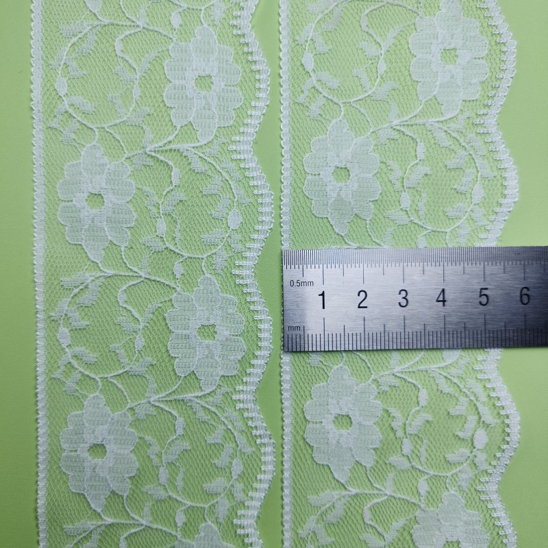 Hot Sale French Border Lace Trimming Inelastic Knitted Nylon Lace Edge