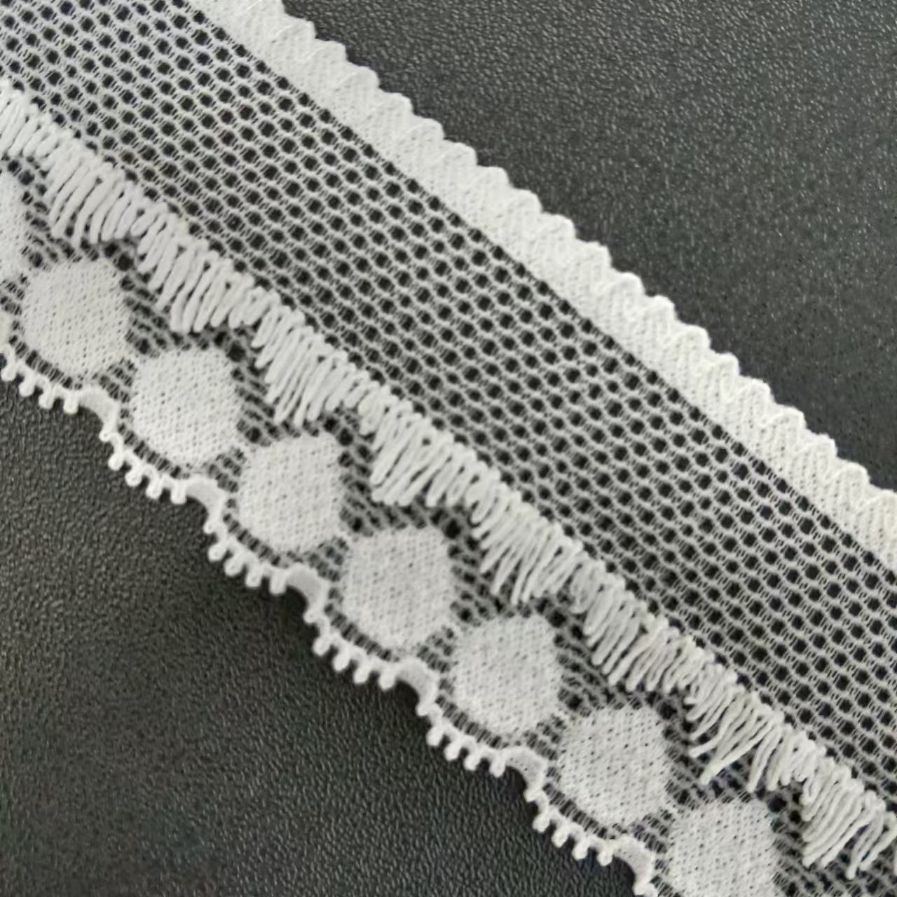 2024 New White Voile Nylon Spandex Lace Fabrics Women's Bra Underwear Roll Knitted Elastic Laces Lace Trim
