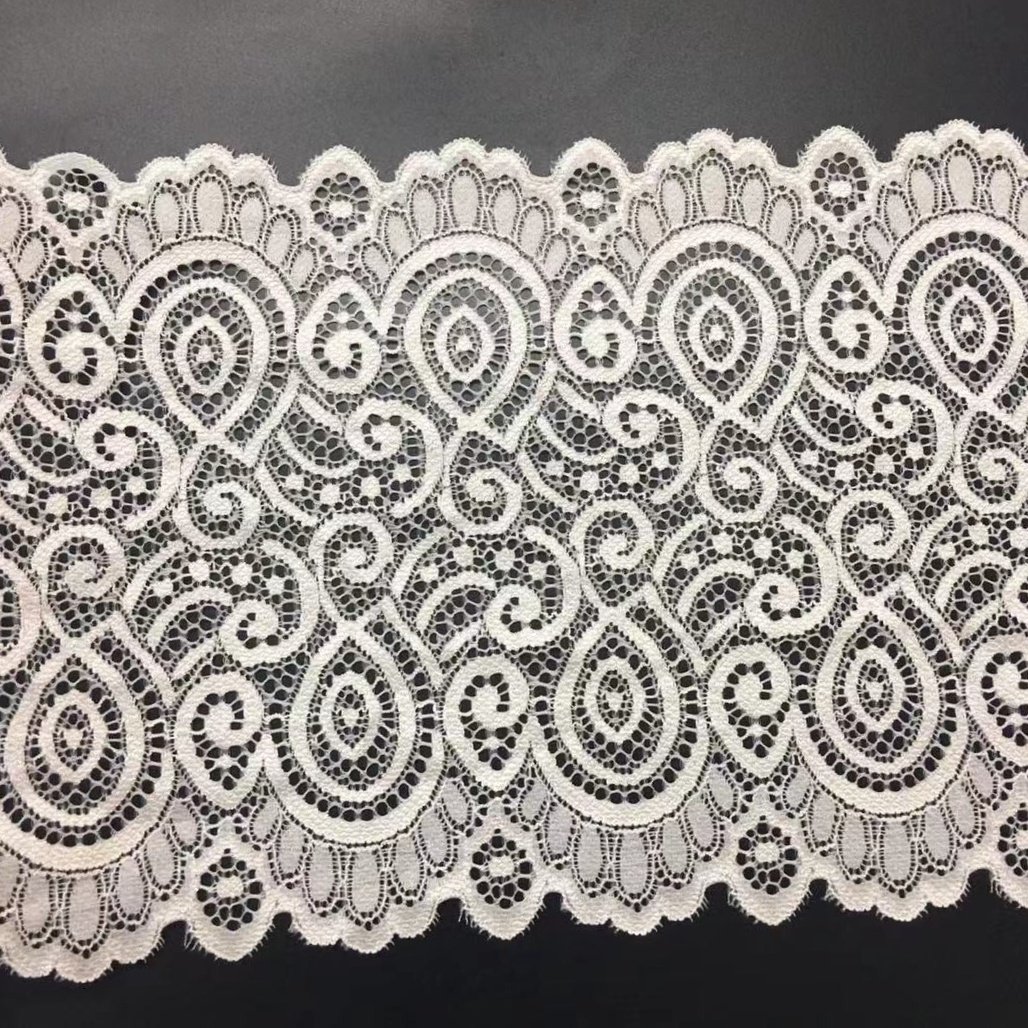 new design stretch lace trim high quality nylon spandex lace trim fabric