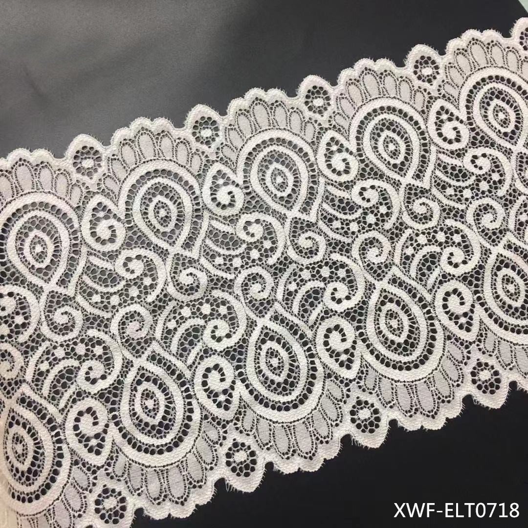 new design stretch lace trim high quality nylon spandex lace trim fabric
