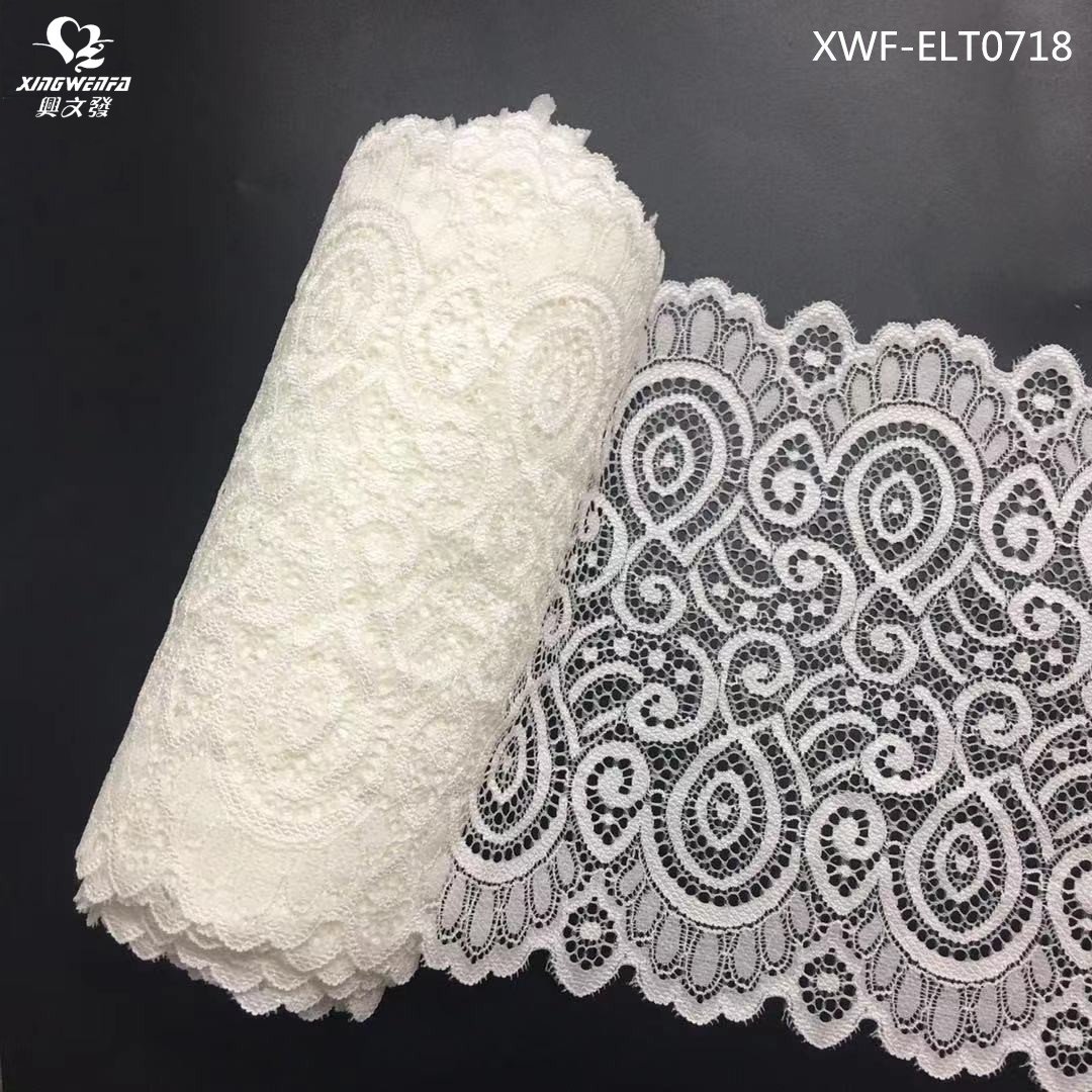 new design stretch lace trim high quality nylon spandex lace trim fabric