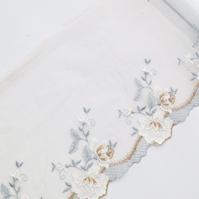 Elegant Flower pattern design 19cm embroidery lace trim for Lingerie Underwear