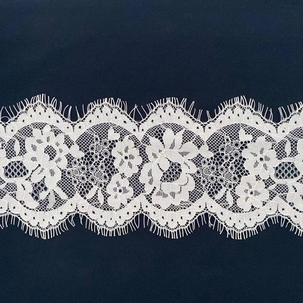 Zeal High Quality French Style Eyelash Lace Trim Ribbon for DIY Wedding Dresses for Women Nylon Fabric Sewing Accessories