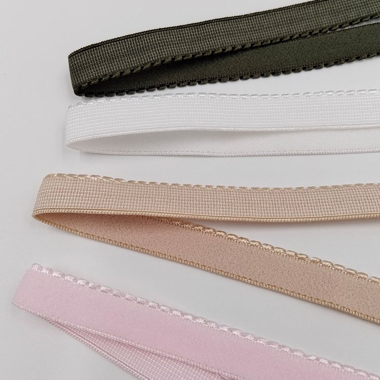 Quality underwear accessories decorative nylon plush elastic band webbing sewing trim shoulder webbing bra strap elastic