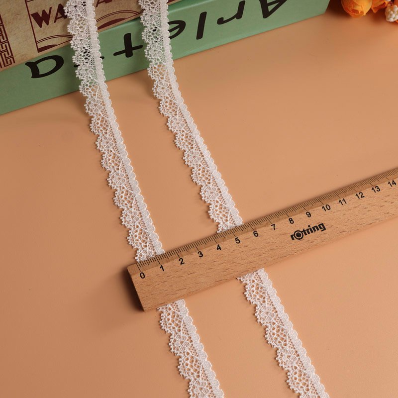 wholesale 1.5 cm elastic spandex lace trim for garment white jacquard lingerie stretch lace