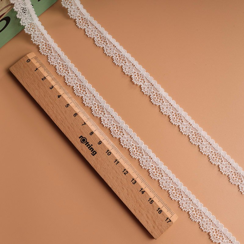wholesale 1.5 cm elastic spandex lace trim for garment white jacquard lingerie stretch lace