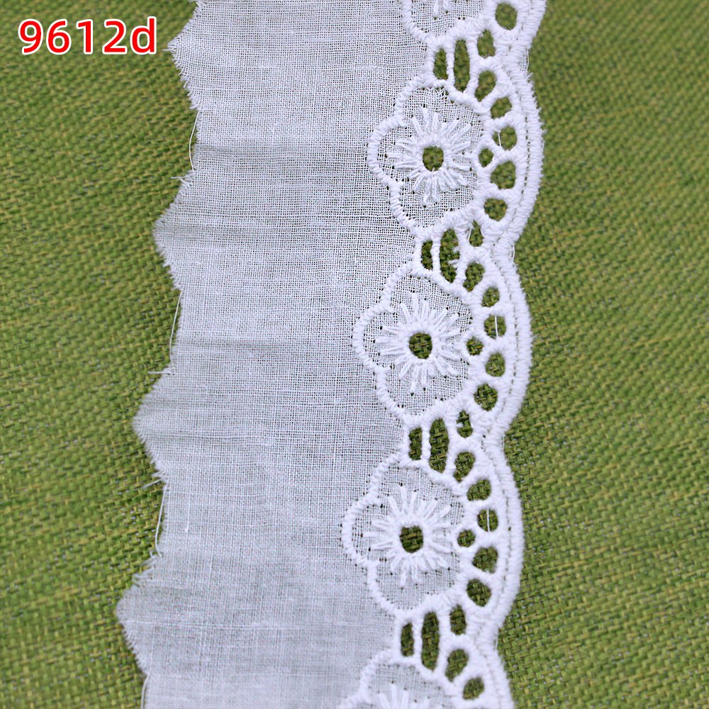 China wholesale white eyeletl trim lace 5cm 100% Cotton trim Decoration Accessories