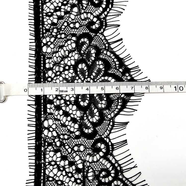 8CM Black White Eyelash Lace Trim Nylon Border Lace Trim Water Soluble Lace Trim