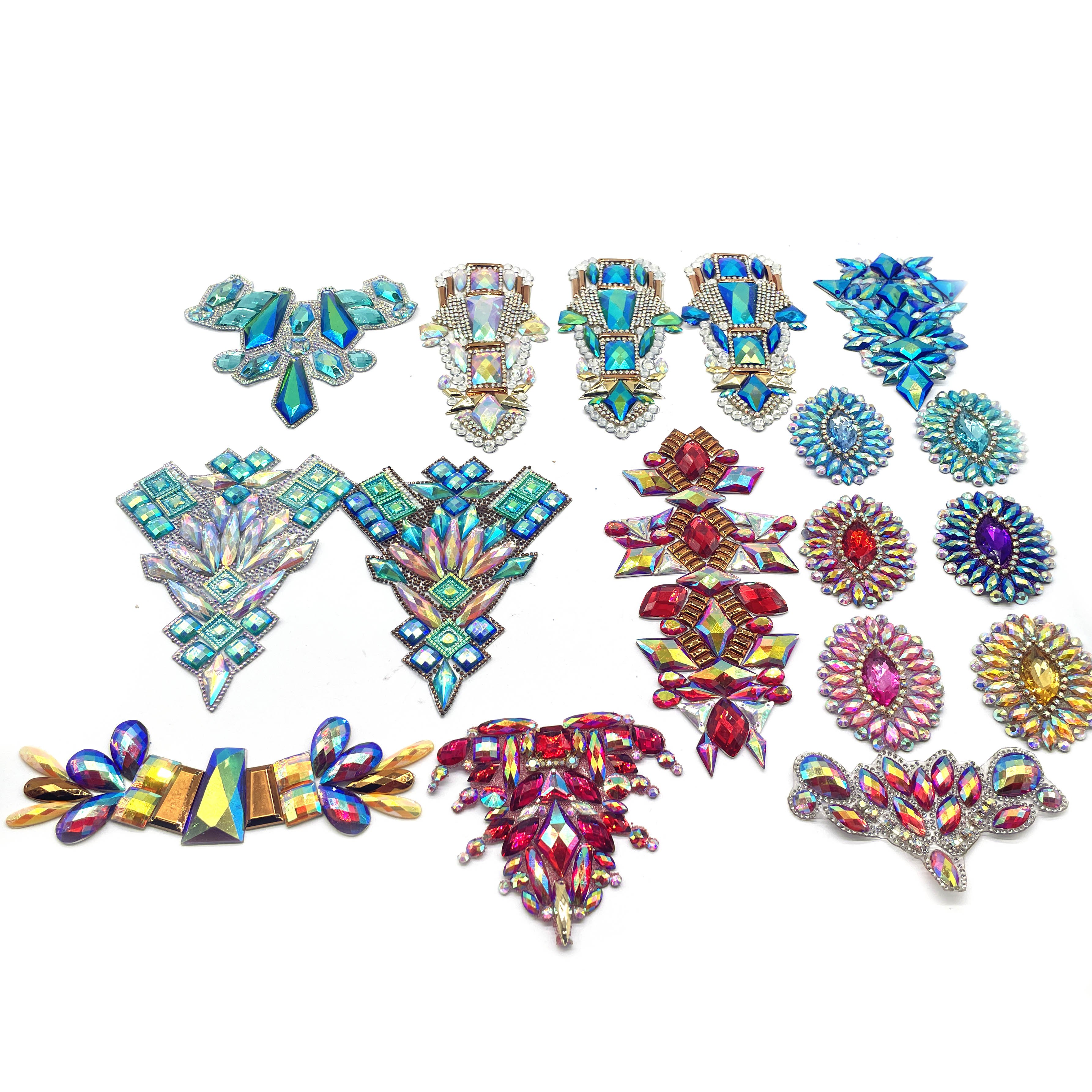 Brazil Carnival ST LUCIA Rhinestone Trim Applique for Shoes & Costume Crafts Decoration Crystal Diamond Rhinestones
