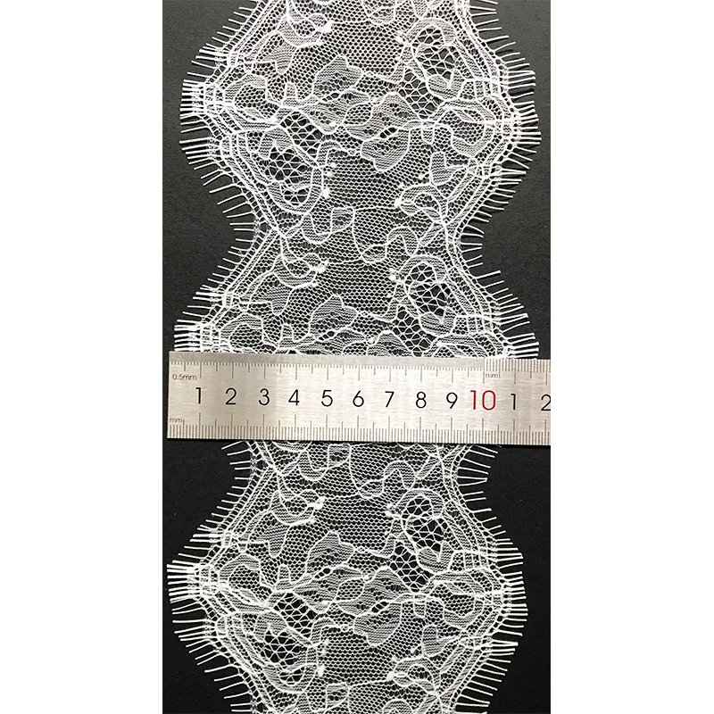 4.7 inches trim embroidery lace white eyelash lace trim