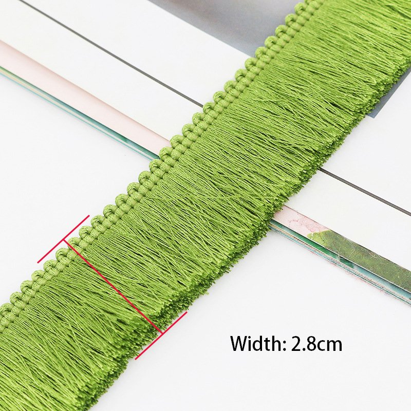 Factory Wholesale 2.8cm Polyester Fringe Trims Home Textile Carpet Accessories Tassel Fringe