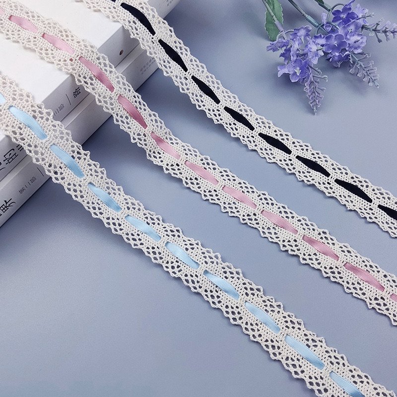 Stock Crochet 2CM Cotton Lace Trim Crocheted High Quality Guipure Cotton Lace