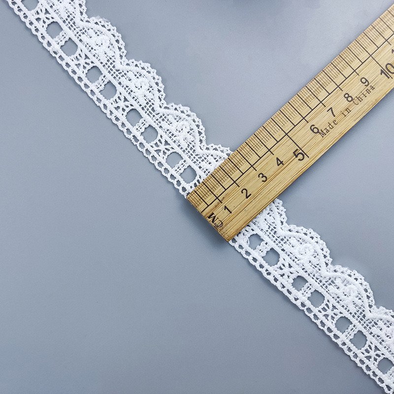 Stock Crochet 2CM Cotton Lace Trim Crocheted High Quality Guipure Cotton Lace