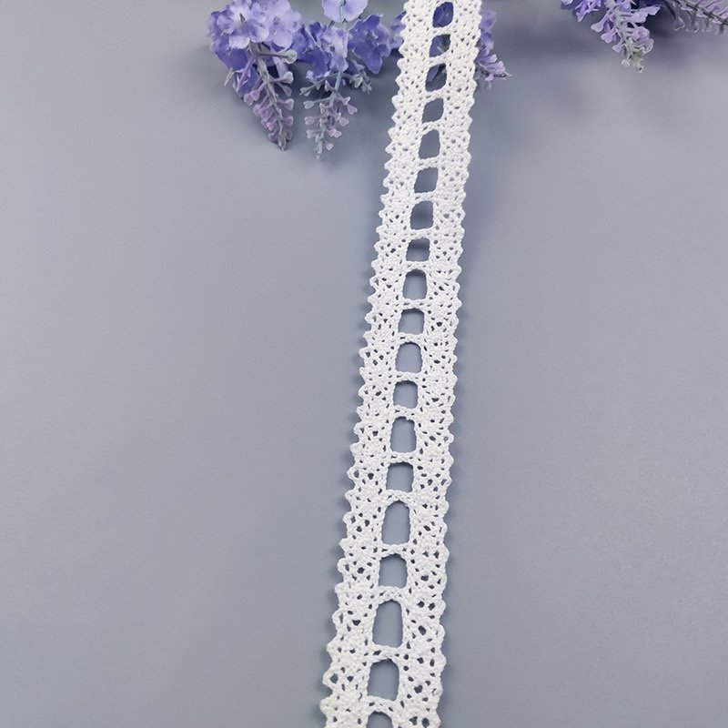 Stock Crochet 2CM Cotton Lace Trim Crocheted High Quality Guipure Cotton Lace
