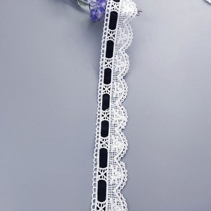 Stock Crochet 2CM Cotton Lace Trim Crocheted High Quality Guipure Cotton Lace