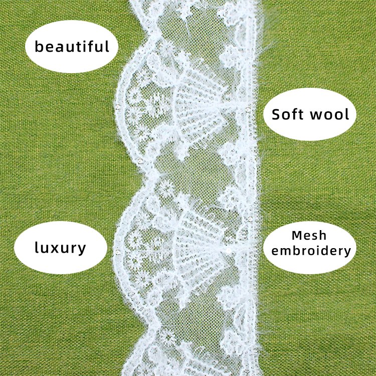 Polyester Embroidery Korean Style Princess Skirt Lace Flower Luxury Embroidery Mesh Soft Lace Trimming