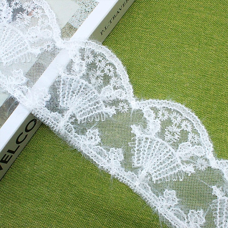 Polyester Embroidery Korean Style Princess Skirt Lace Flower Luxury Embroidery Mesh Soft Lace Trimming