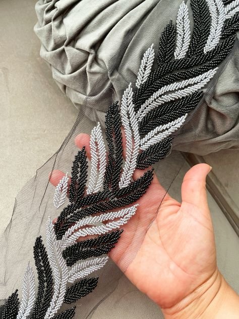 Handmade Multi-Colour Embroidery Lace Trim for Worldwide Export DIY Fabric Accessories with Beads Fringe Decorations Decoration