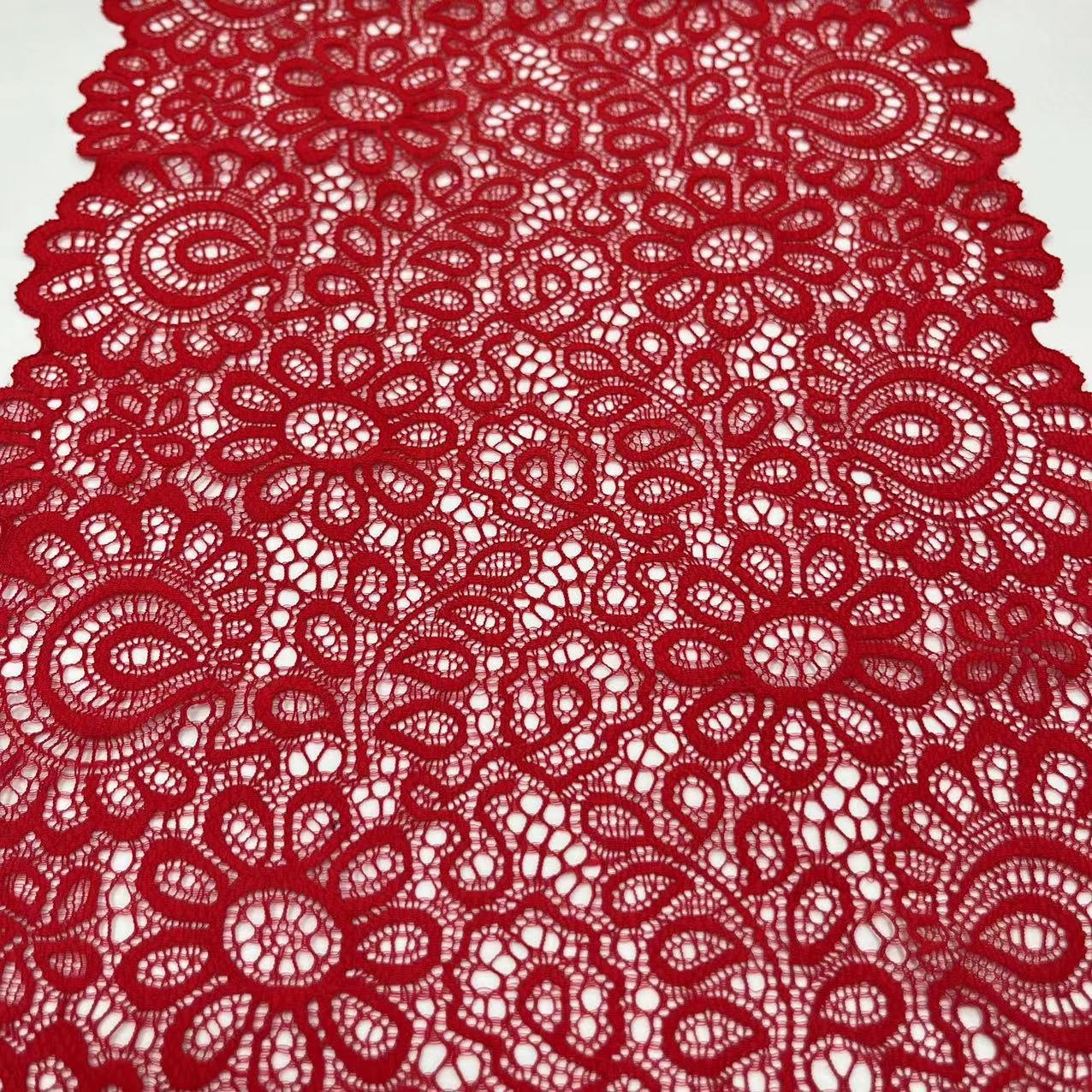 22 cm High Quality Elastic Galloon lace trim, Flat Stretch Lace fabric, lace Accessories for Dress Lingerie Underwear Clothing