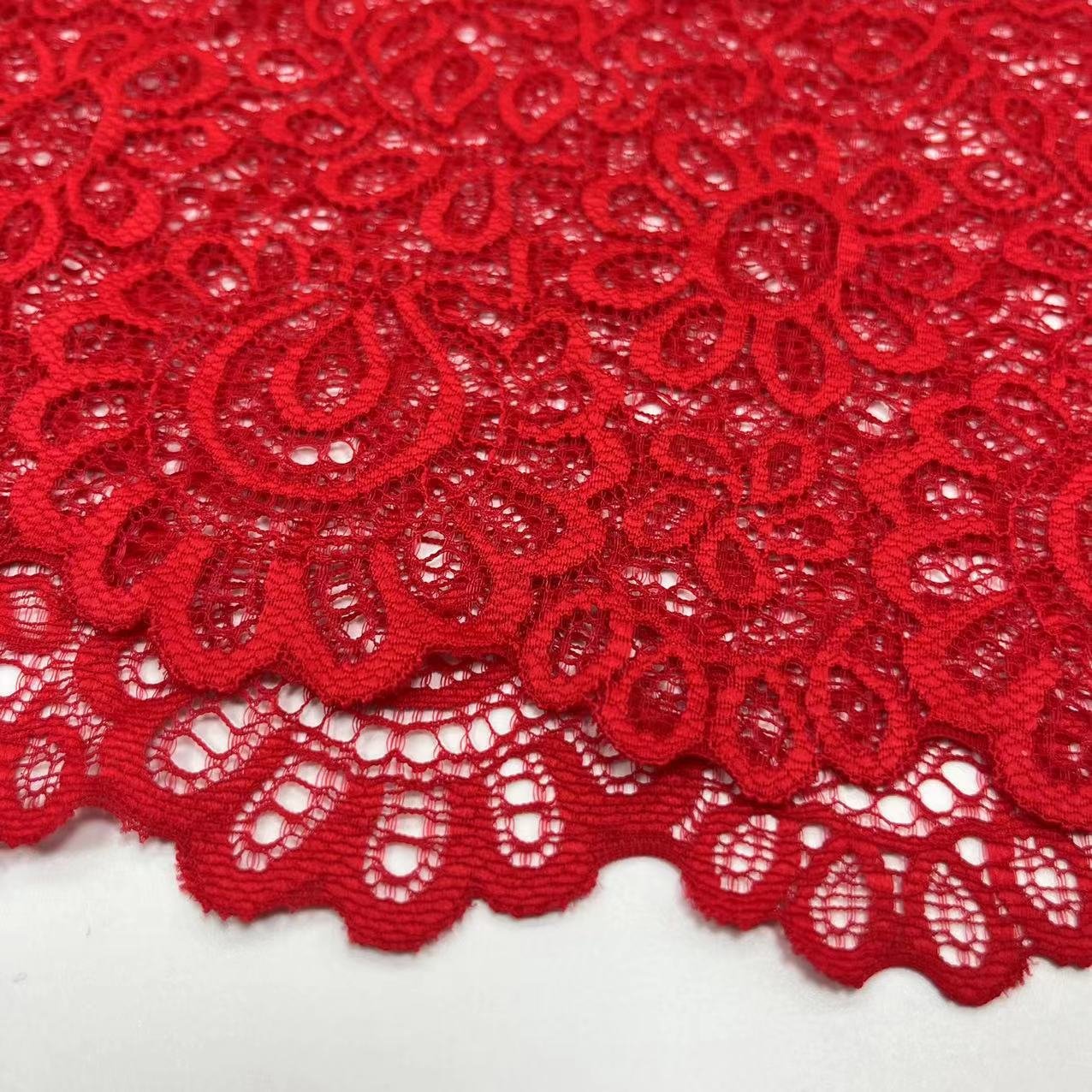 22 cm High Quality Elastic Galloon lace trim, Flat Stretch Lace fabric, lace Accessories for Dress Lingerie Underwear Clothing