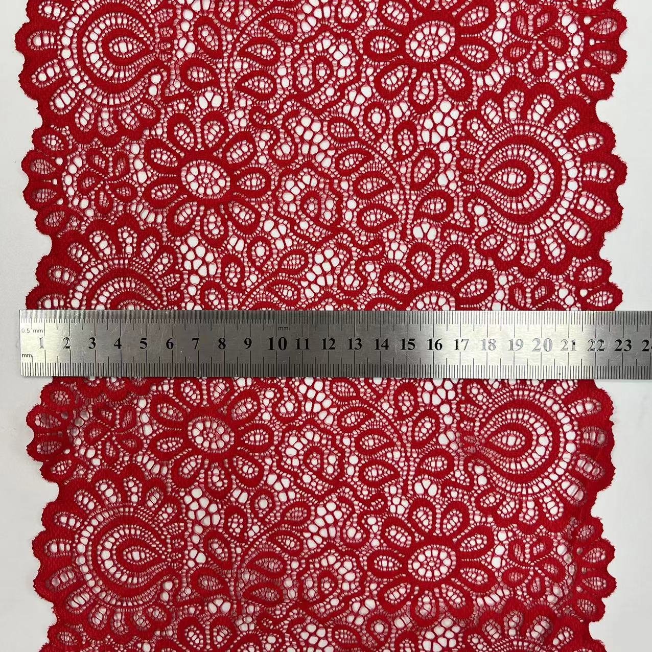 22 cm High Quality Elastic Galloon lace trim, Flat Stretch Lace fabric, lace Accessories for Dress Lingerie Underwear Clothing