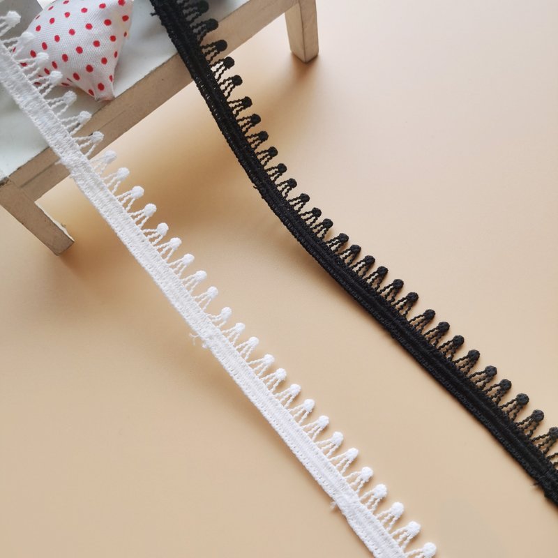 Garment Accessories Embroidery Manufacturers Hot 100% Polyester Lace White Embroidery Fabric Water Soluble Wedding Lace Trimming