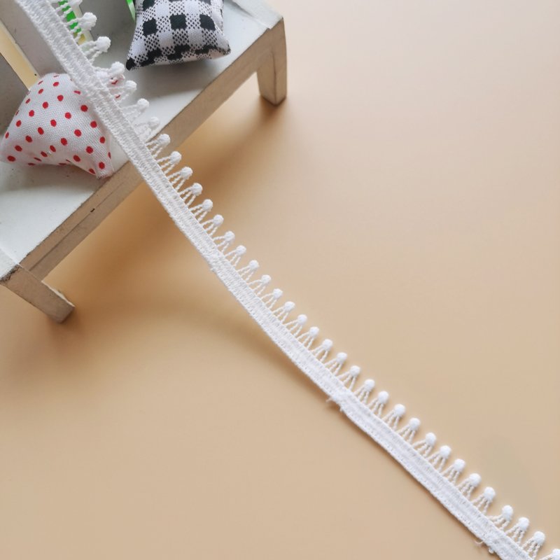 Garment Accessories Embroidery Manufacturers Hot 100% Polyester Lace White Embroidery Fabric Water Soluble Wedding Lace Trimming