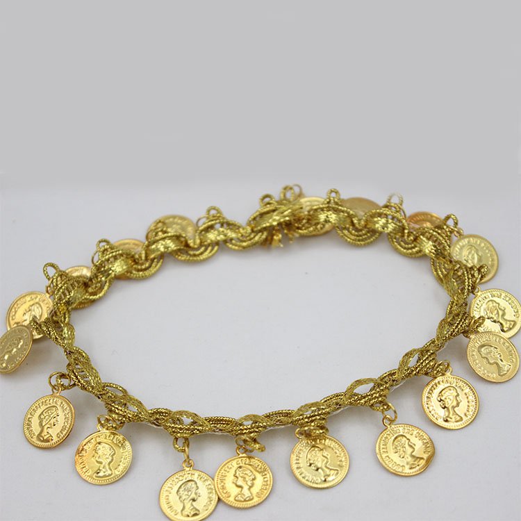 DIY Mini Coin design braid trim 3.5cm gold silver braided sequined laser bell tassel lace trimming lace fabric