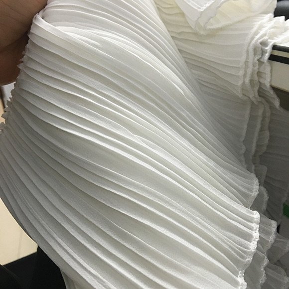 Soft chiffon pleated pleated skirt fabric lace trim accessories
