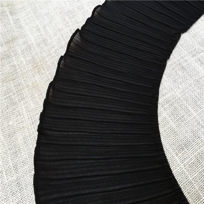 Soft chiffon pleated pleated skirt fabric lace trim accessories