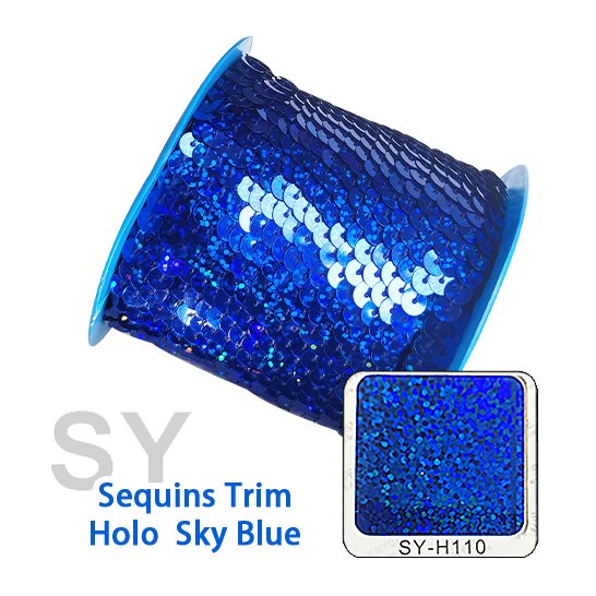 recycled PET 6mm Sewing Sequins Trim Flat Round Sequin Paillette in Roll spool For garments