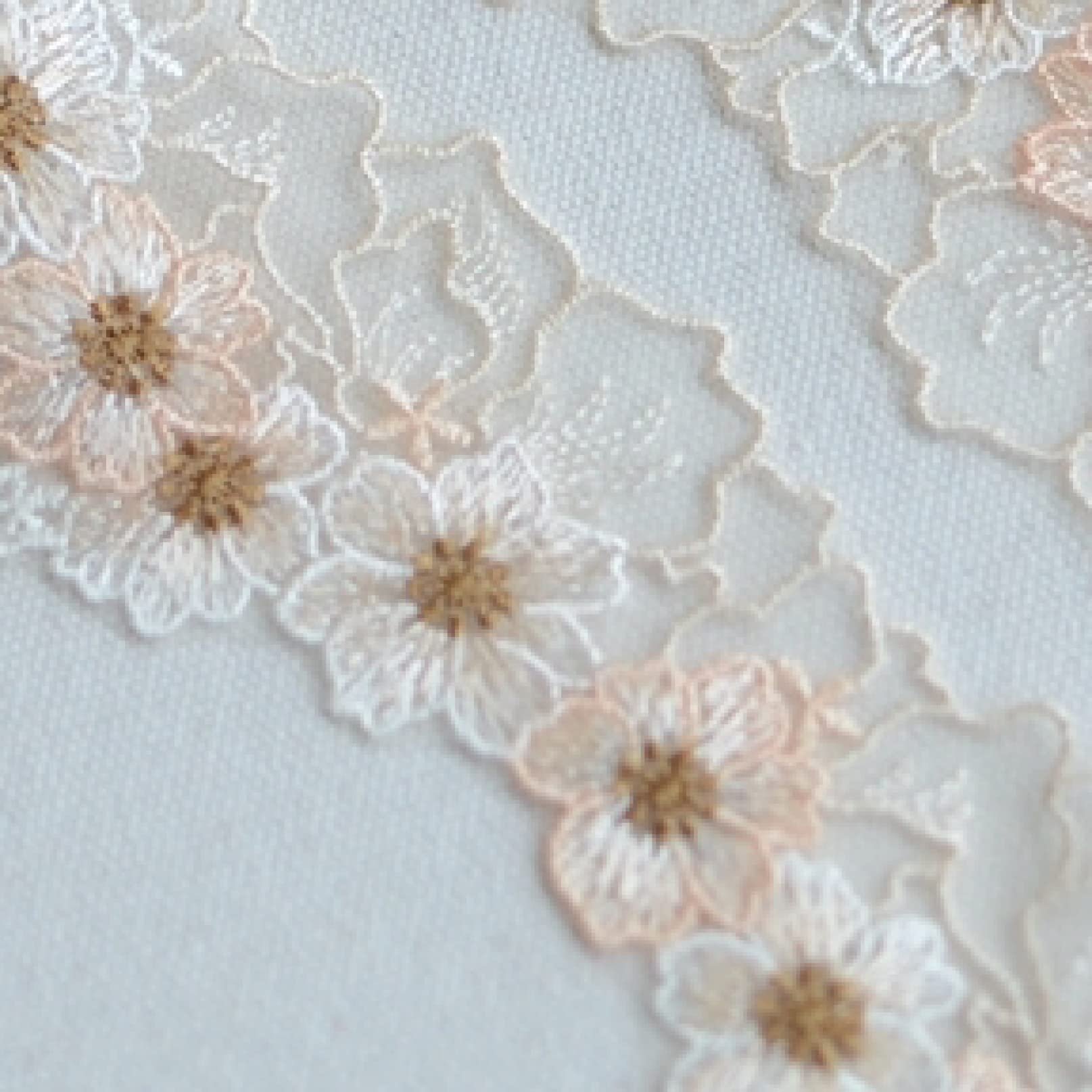High Quality 2.4" Exquisite Flower Embroidery Ribbon Applique Crochet Sewing Organza Lace Trim for Wedding Dress Clothes Decor