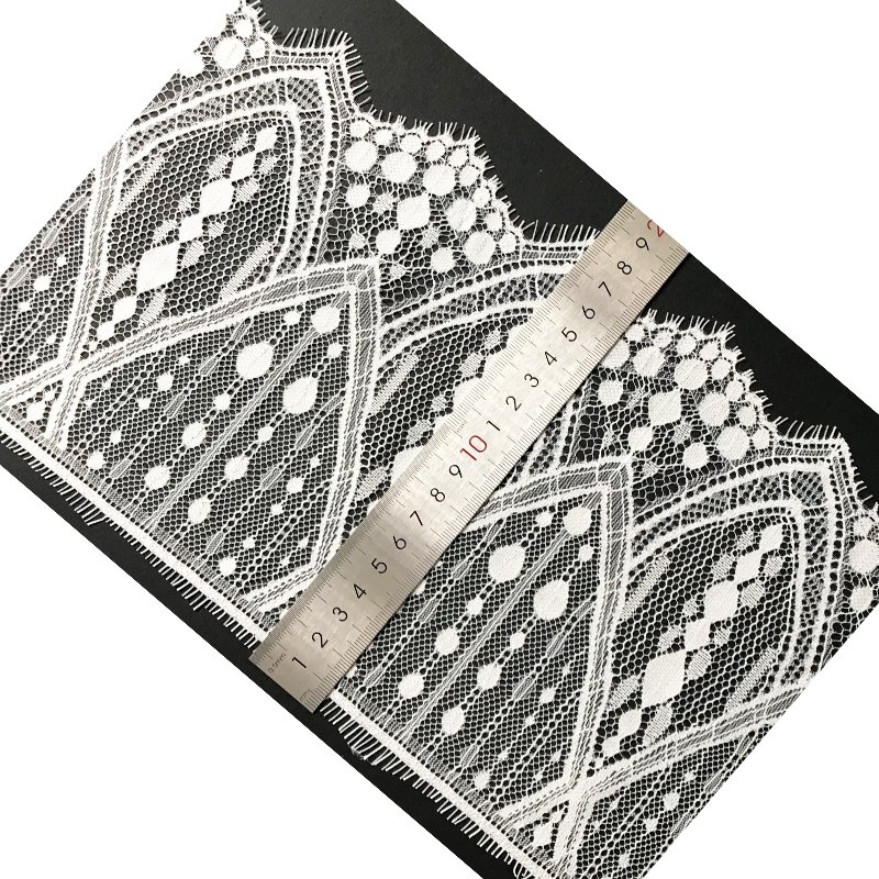 7.3 inches printed lace trim fabric border wedding lace