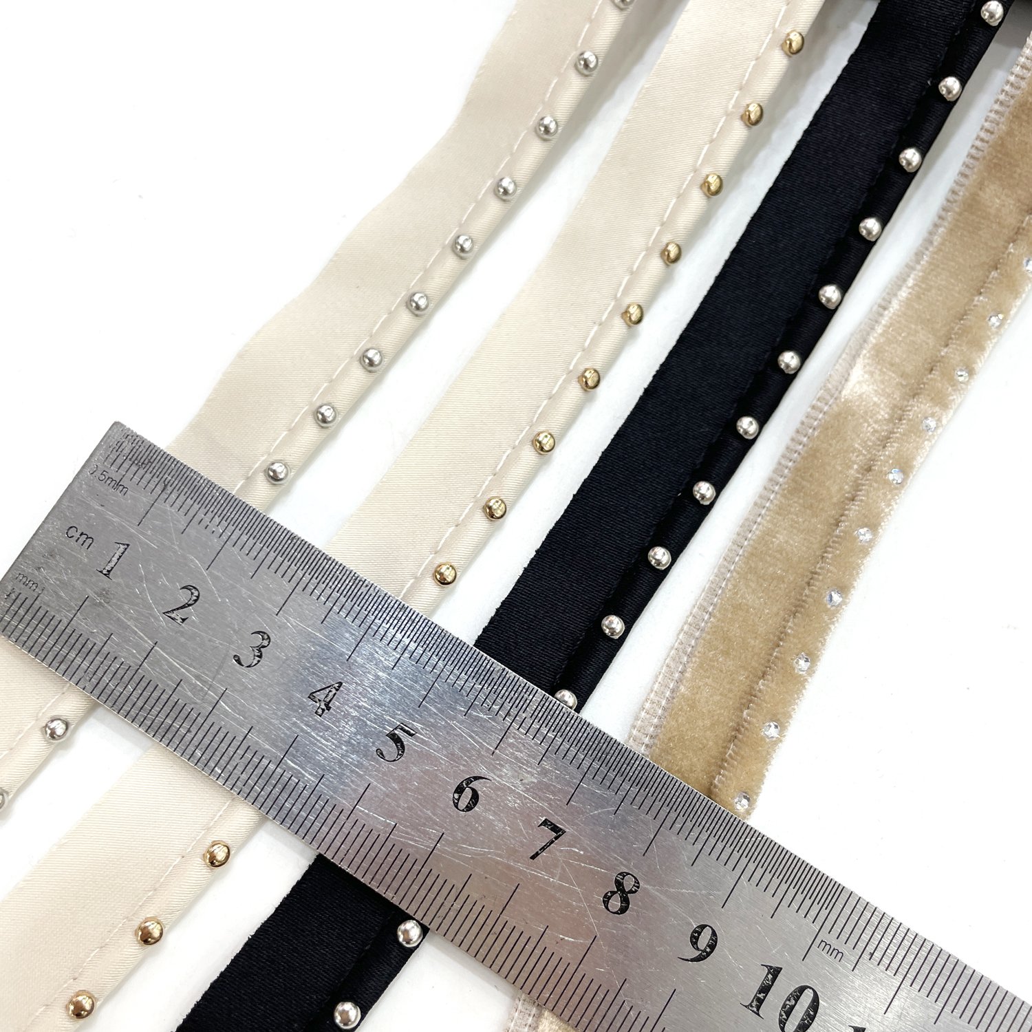 tr005 wholesale custom PU leather eyelet lace trim punk style garment accessories