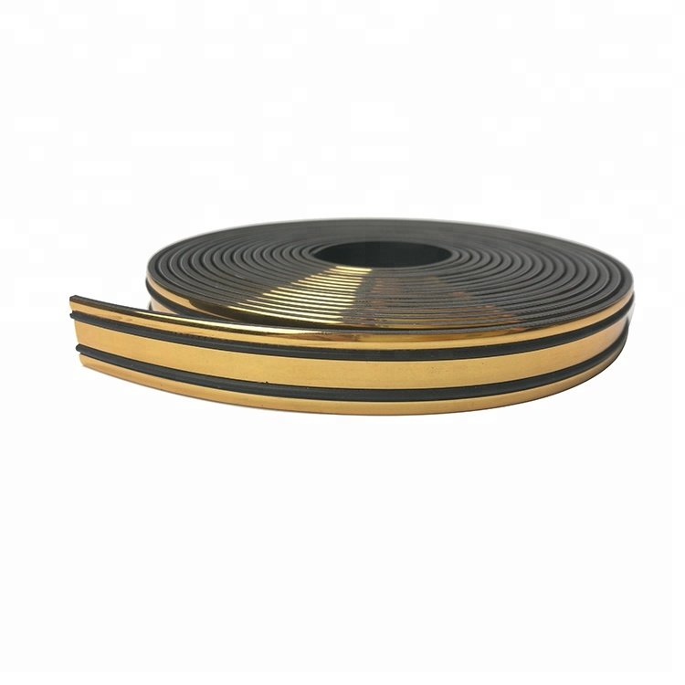 Chrome Trim PVC Plastic Edge Webbing Strap for Photo Frame and Furniture-Mould and Extruding Processing Service