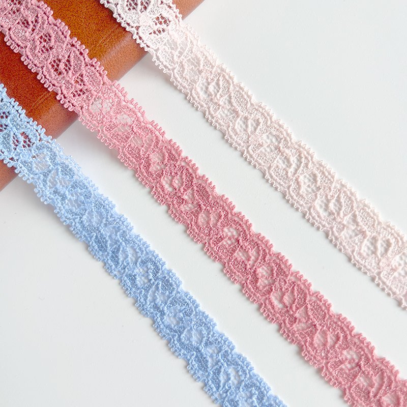 Custom Color 1.5Cm Narrow Lace Trim For Women Sexy Lingerie French Tricot Elastic Lace
