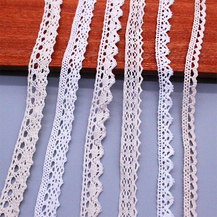 Wholesale woven lace decoration 100% cotton lace decoration clothing woven lace trim