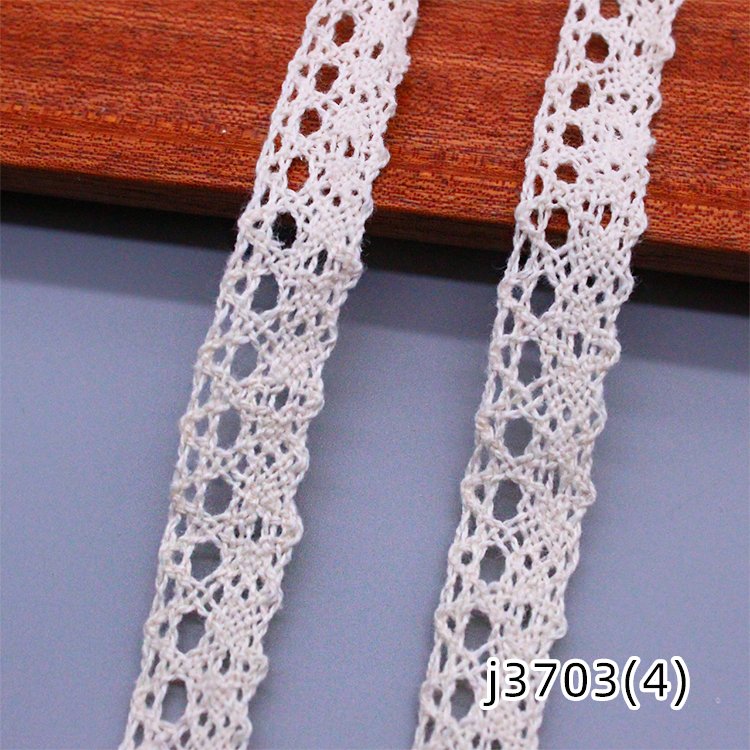 Wholesale woven lace decoration 100% cotton lace decoration clothing woven lace trim