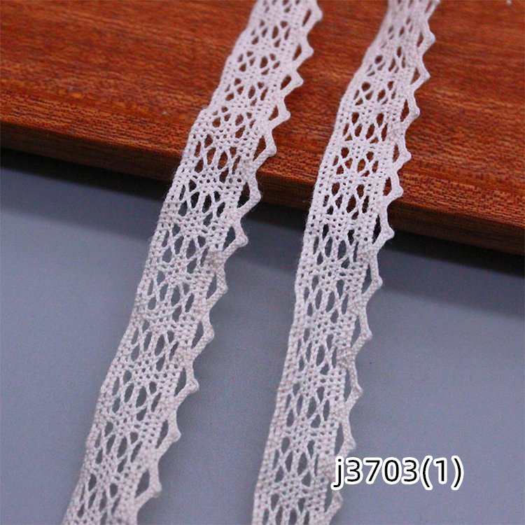 Wholesale woven lace decoration 100% cotton lace decoration clothing woven lace trim