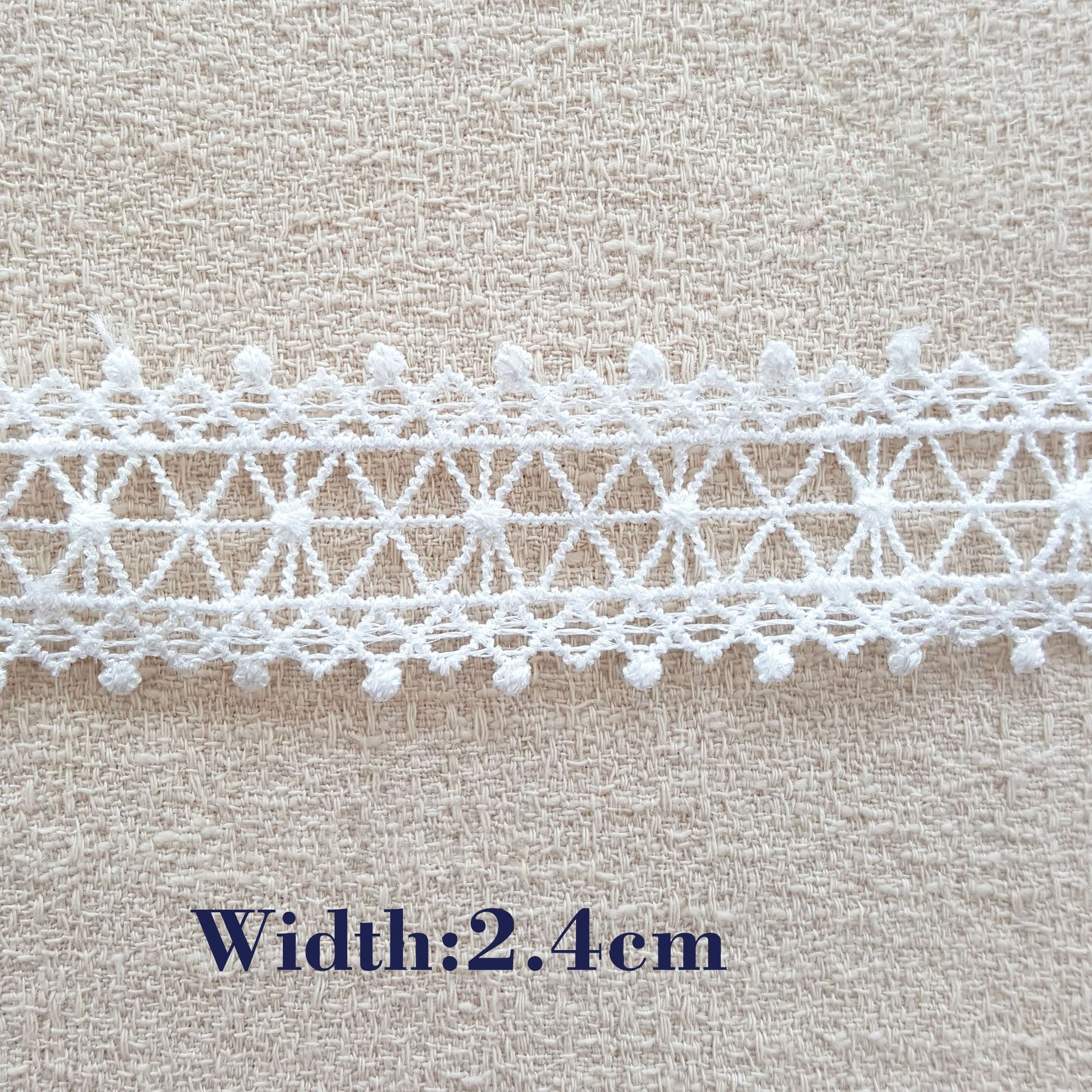 Wholesale New Design Cheap Embroideryp Lace Trim White Water Soluble Milk Silk Fancy Custom Lace Fabric Trim For Wedding Dress