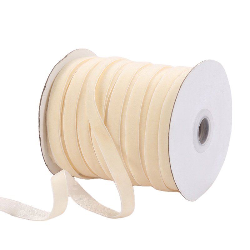 Hot Selling Custom Color Velvet Ribbon Single Faced Velvet Tape Gift Packing Christmas Velvet Trim Ribbon