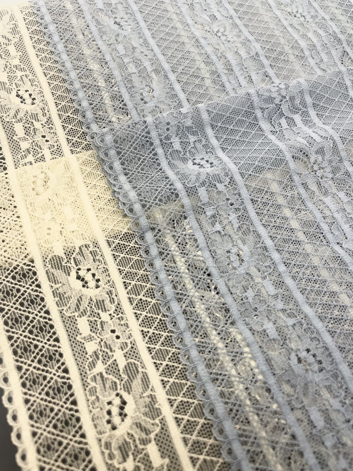 Classic Floral Stretch Lace Fabric 24cm wide Elastic Spandex Nylon Lace Trim for Lingerie Bra Dress