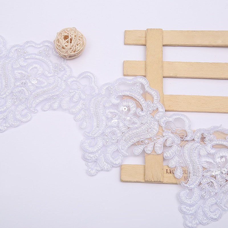 Sequin DIY Accessories Applique Decor Wedding Shiny Embroidery Trimming Lace Trim