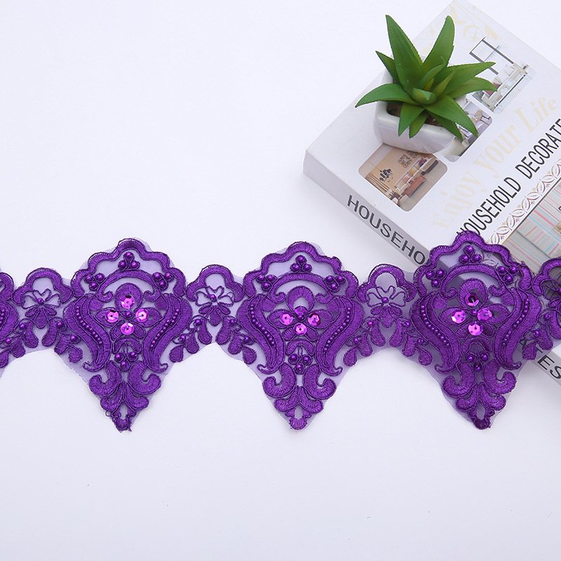 Sequin DIY Accessories Applique Decor Wedding Shiny Embroidery Trimming Lace Trim