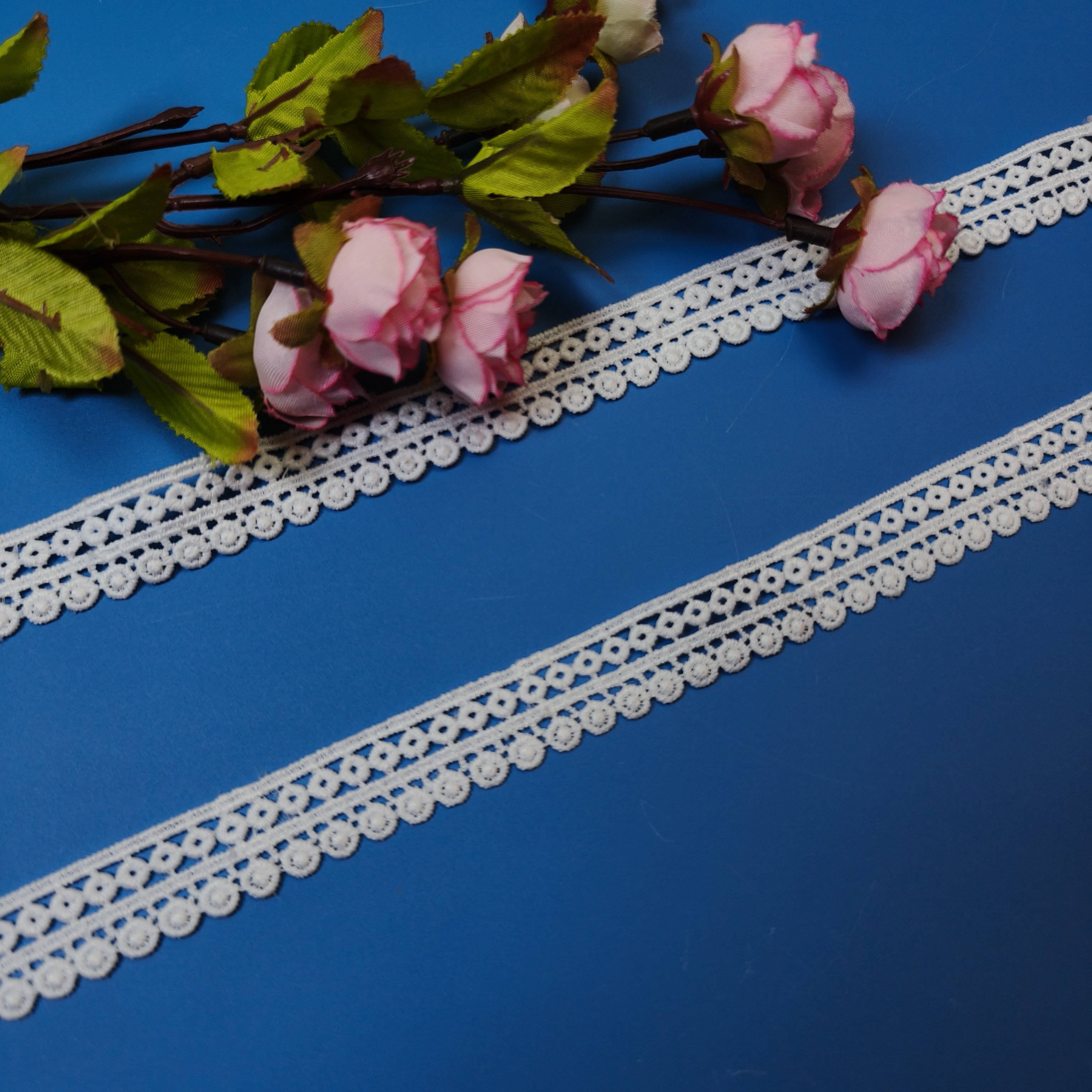 Hot Sale French Flower Trim Border Trimming Water Soluble Lace Trim