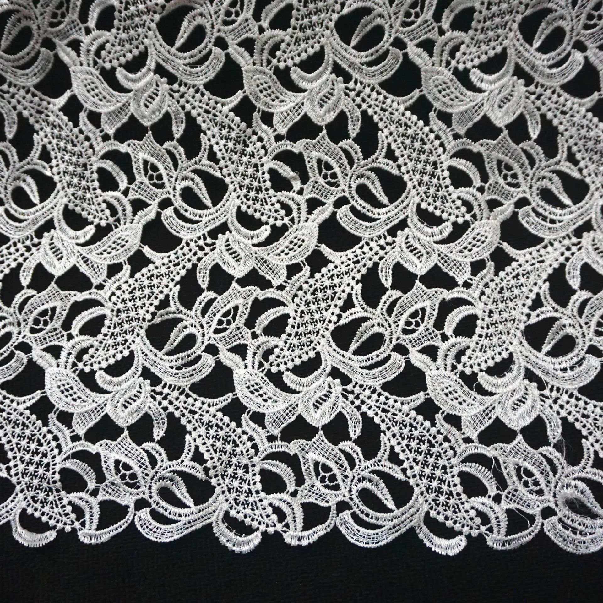 High Quality 100% Cotton Crochet Lace Trim Luxury White Soft 3d Flower Lace For Clothing