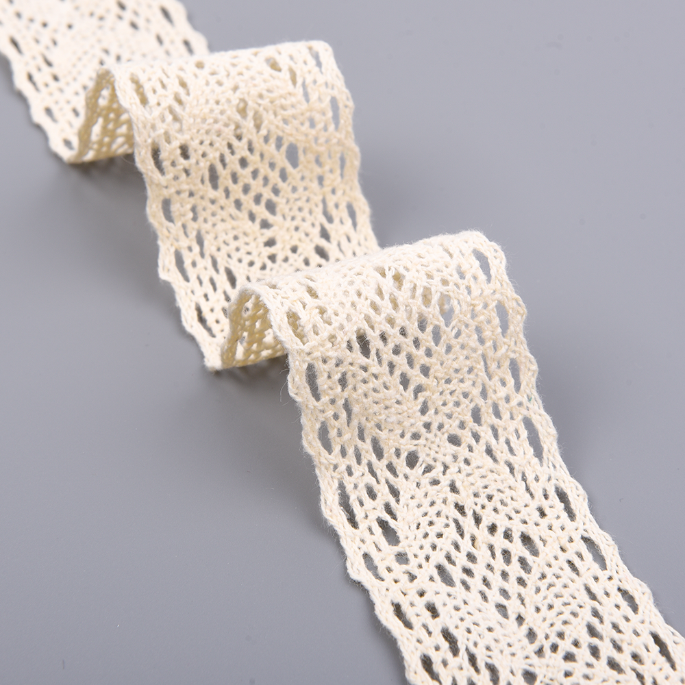 Customizable polyester cotton butterfly hollow out border crochet lace trim for clothing