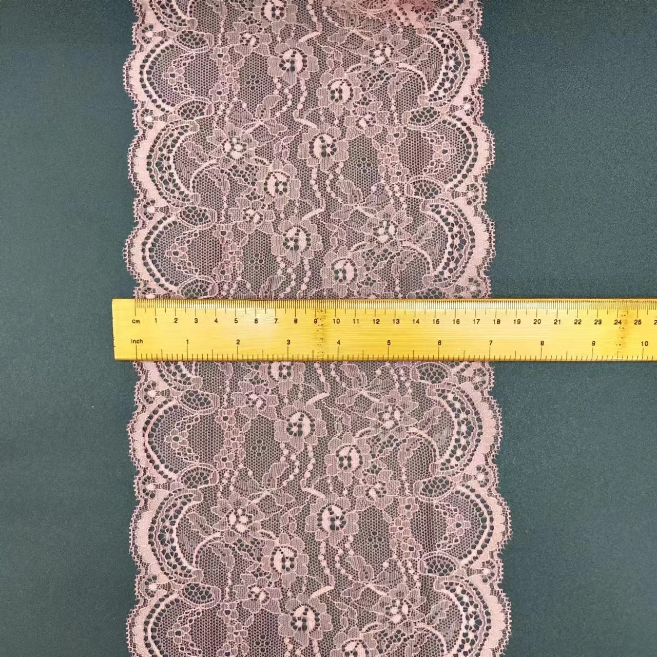 Colorful Voile Nylon Spandex Lace Fabric Custom Width Elastic Tulle Underwear Roll Knitted Lace Trim Customized Size